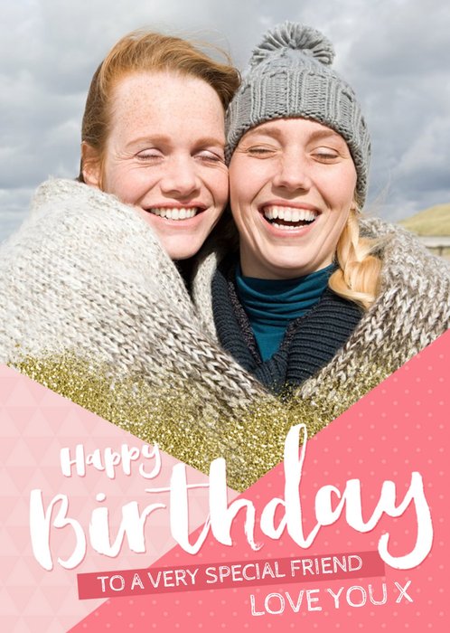 Special Friend Photo upload Birthday Card - Lot of love