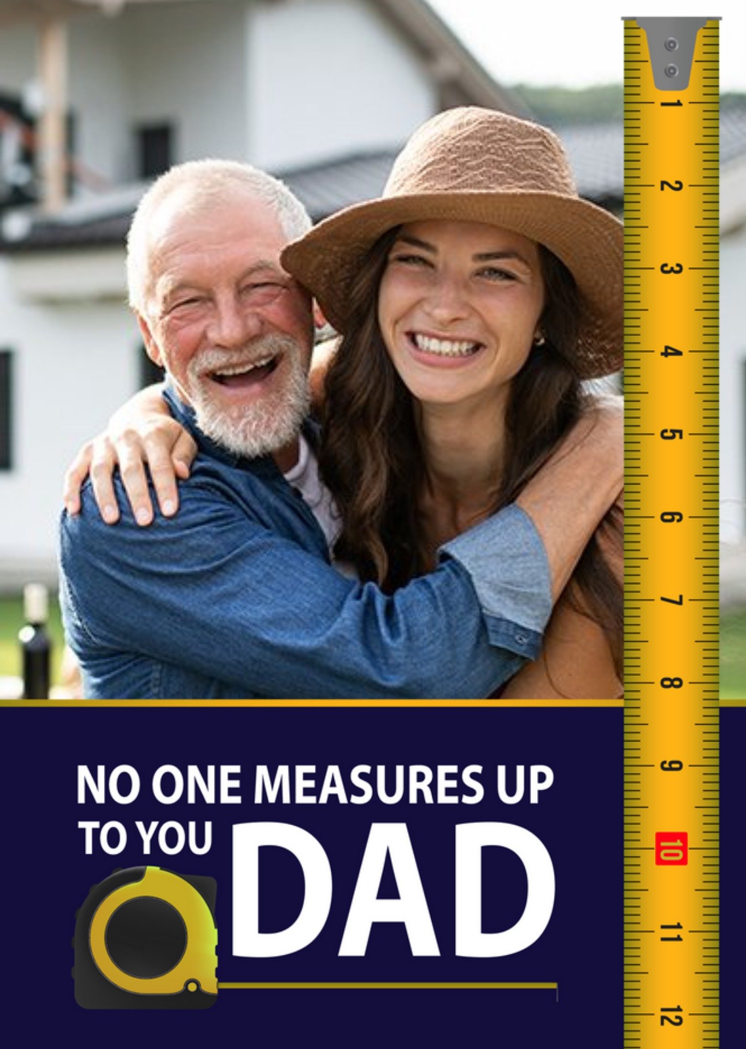 Gift Delivery Father's Day Tape Measure Photo Upload Card Ecard