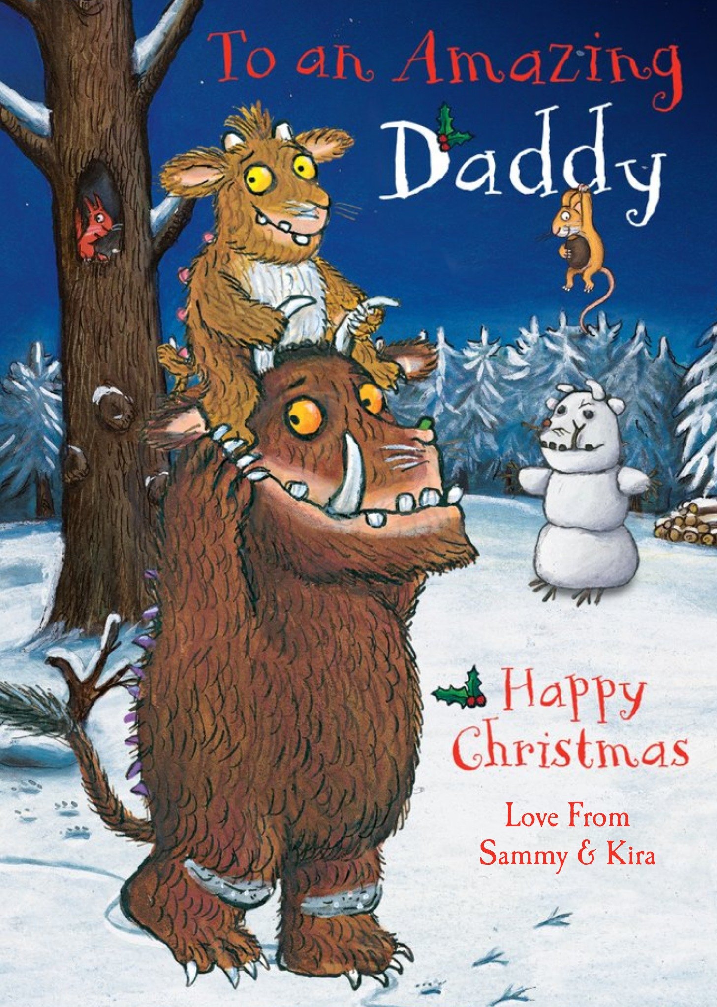 The Gruffalo's Child Amazing Daddy Christmas Card, Large