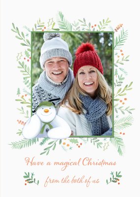 The Snowman Have a Magical Christmas Photo Upload Card