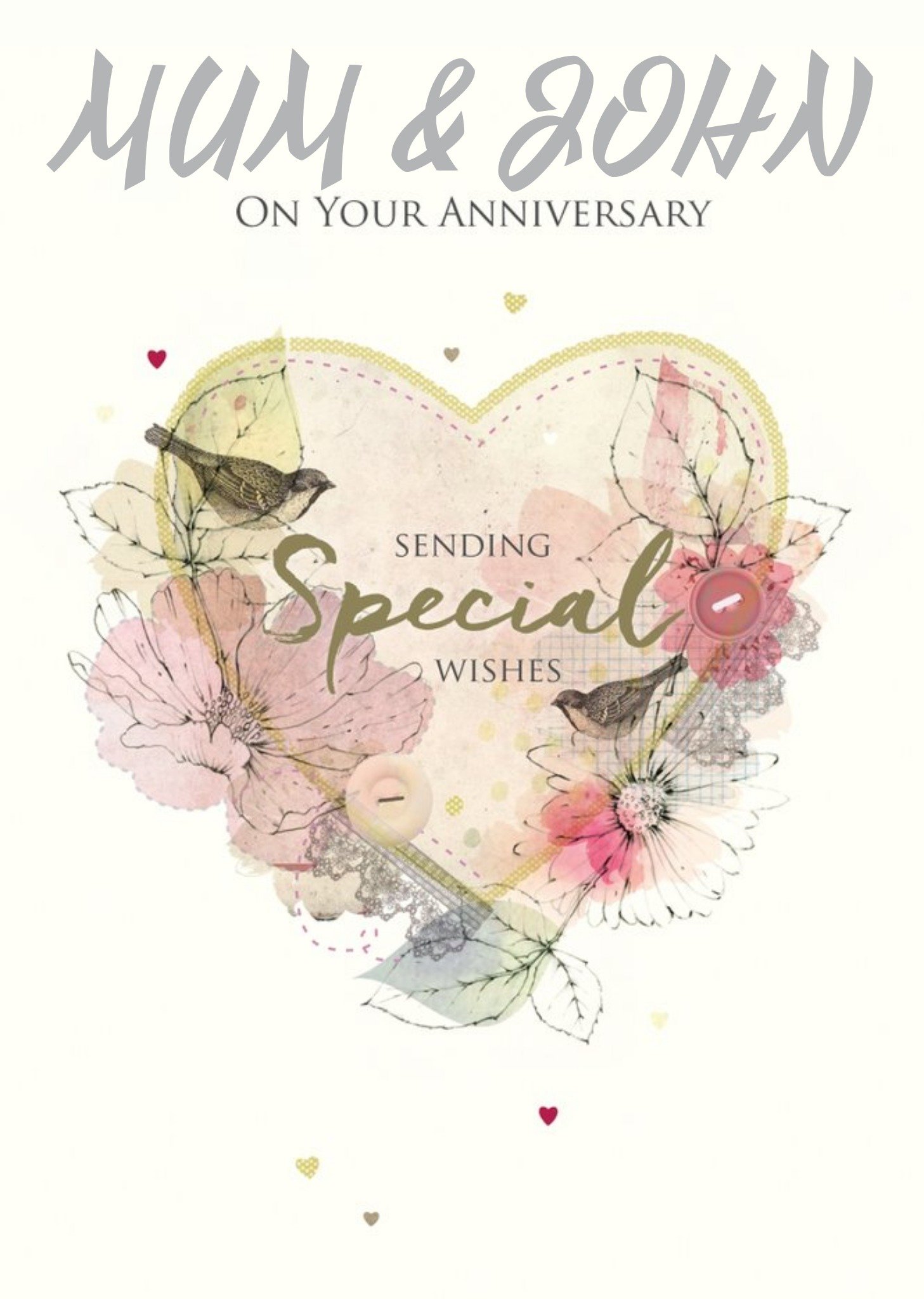 Moonpig Anniversary Card On Your Anniversary Sending Special Wishes, Large