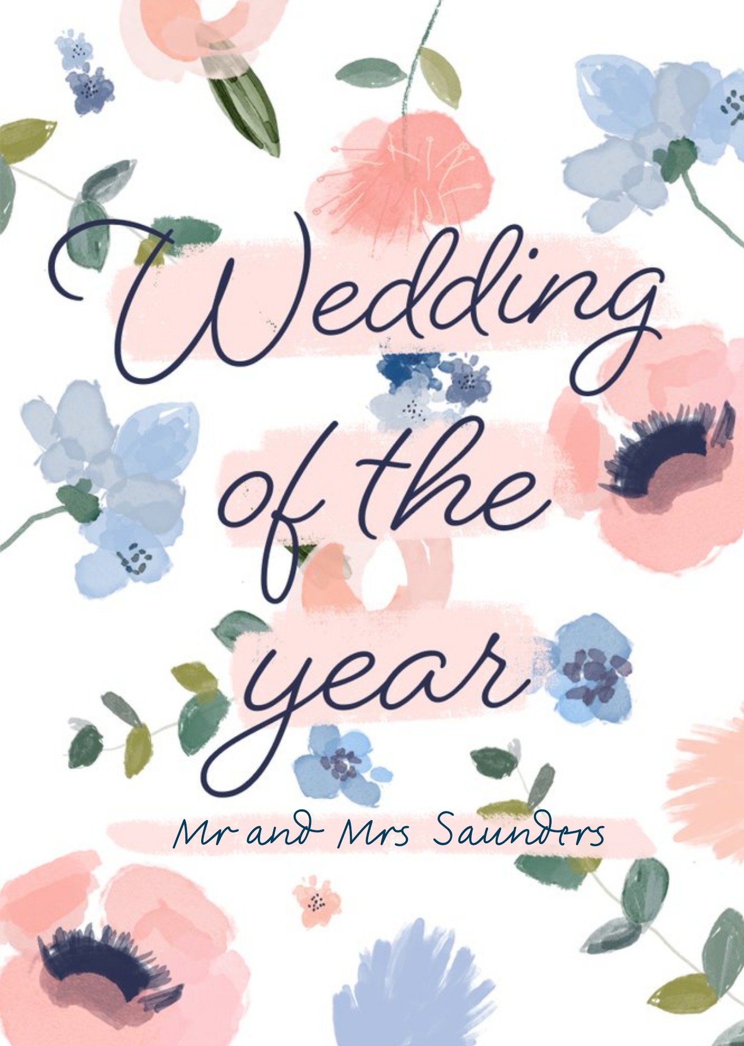 Floral Wedding Of The Year Wedding Card Ecard