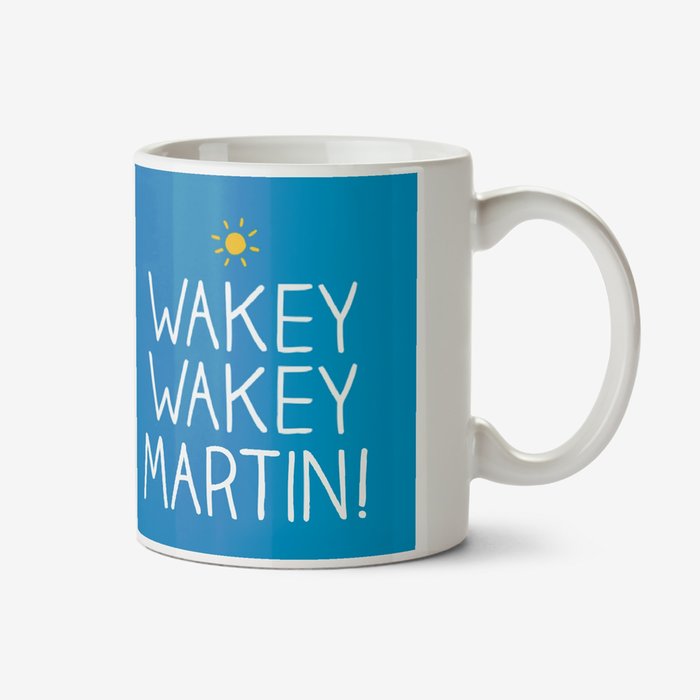 Funny Happy Jackson Wakey Wakey Photo Upload Mug