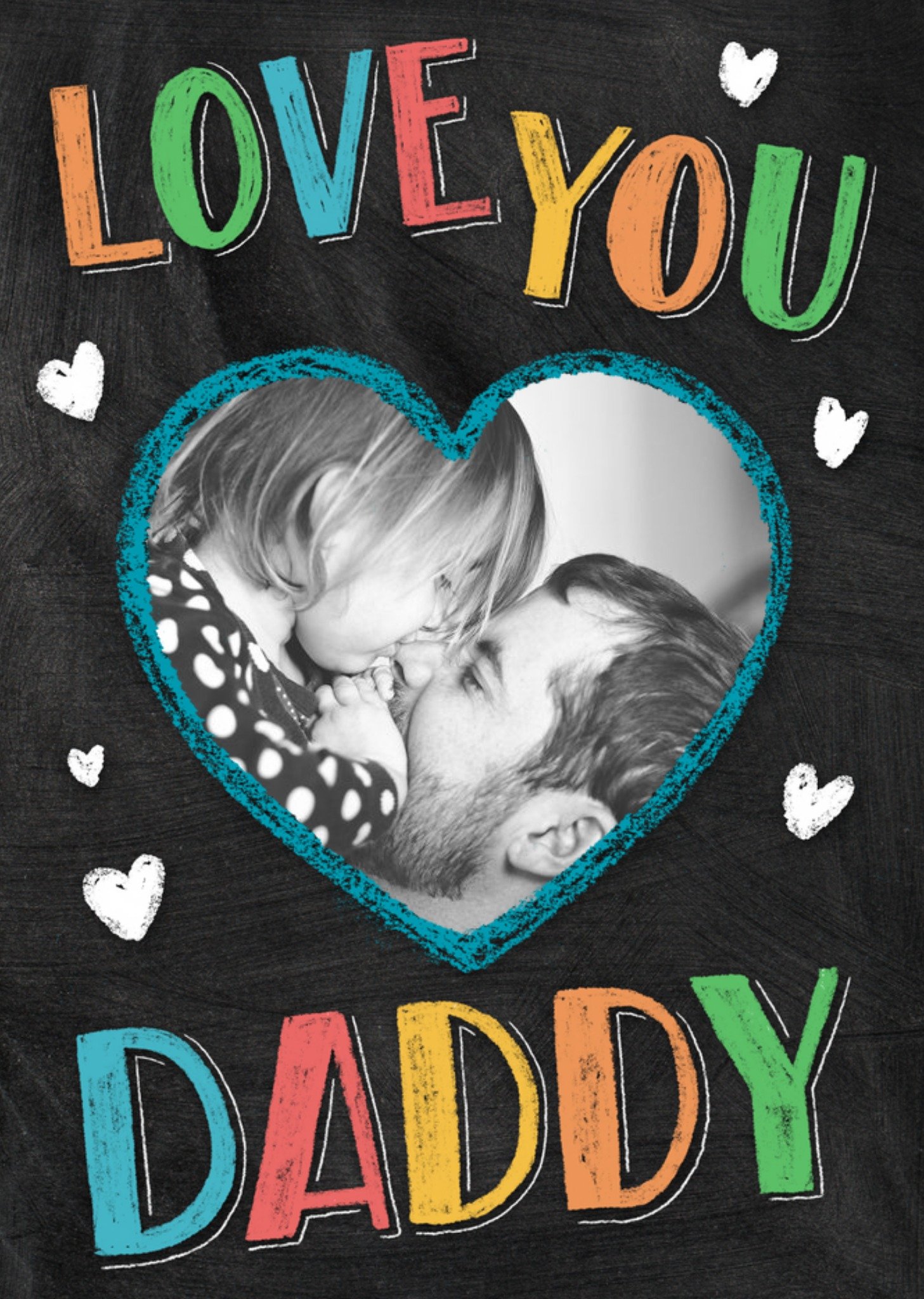 Moonpig Love You Daddy Happy Father's Day Photo Card Postcard