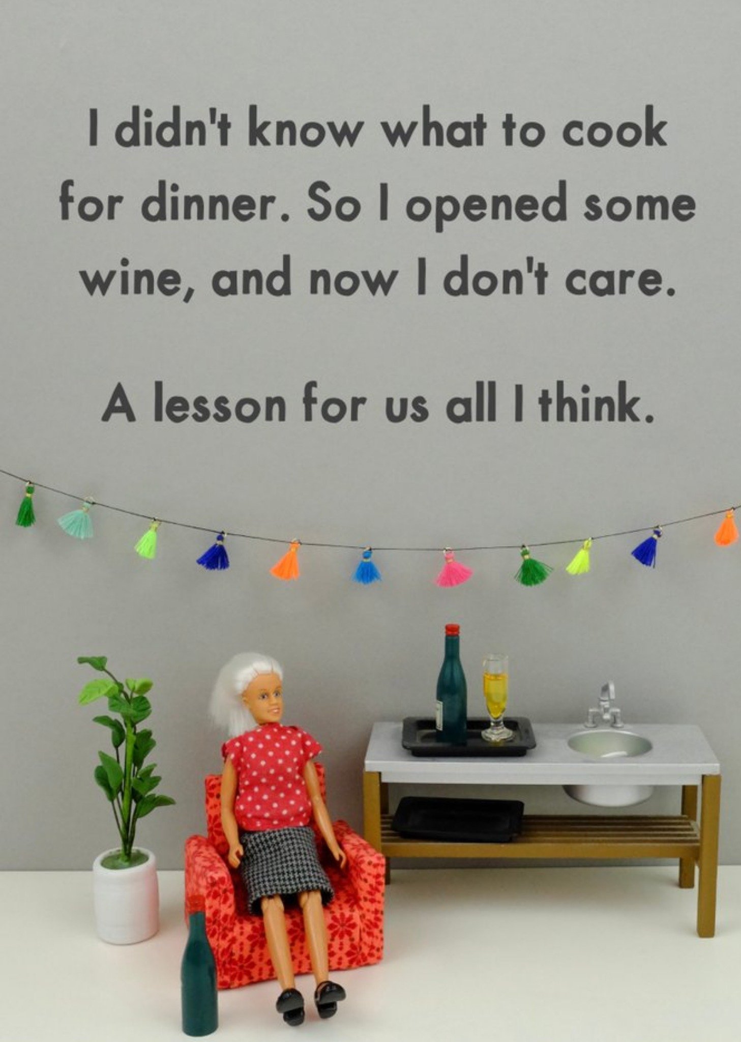 Bold And Bright Humour Photo Image Wine Friend Birthdays Rude Card , Large