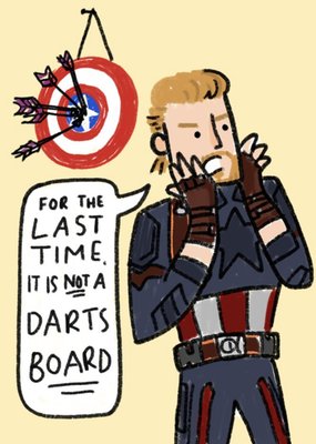 Marvel Comics Captain America funny birthday card