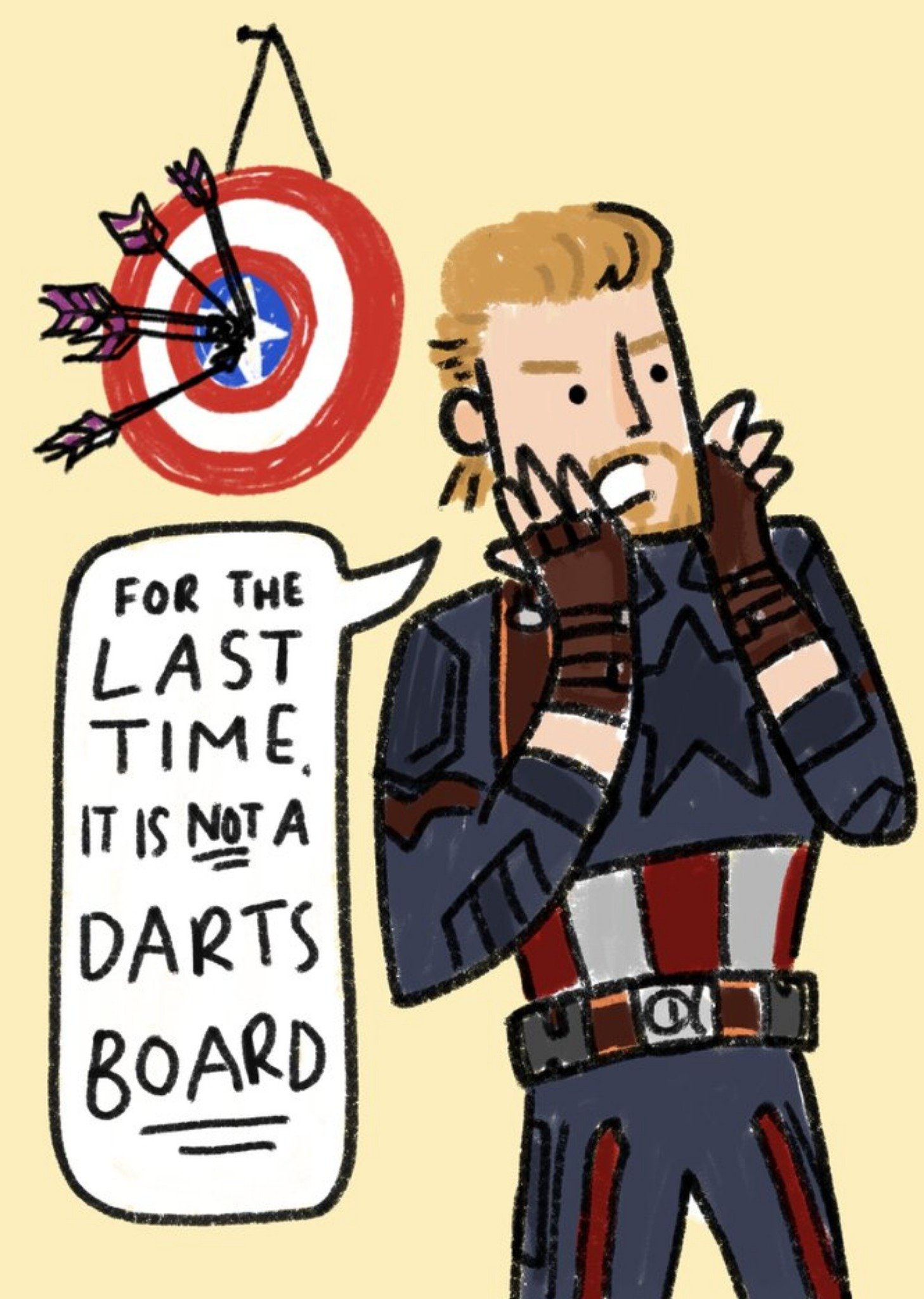 Marvel Comics Captain America Funny Birthday Card Ecard