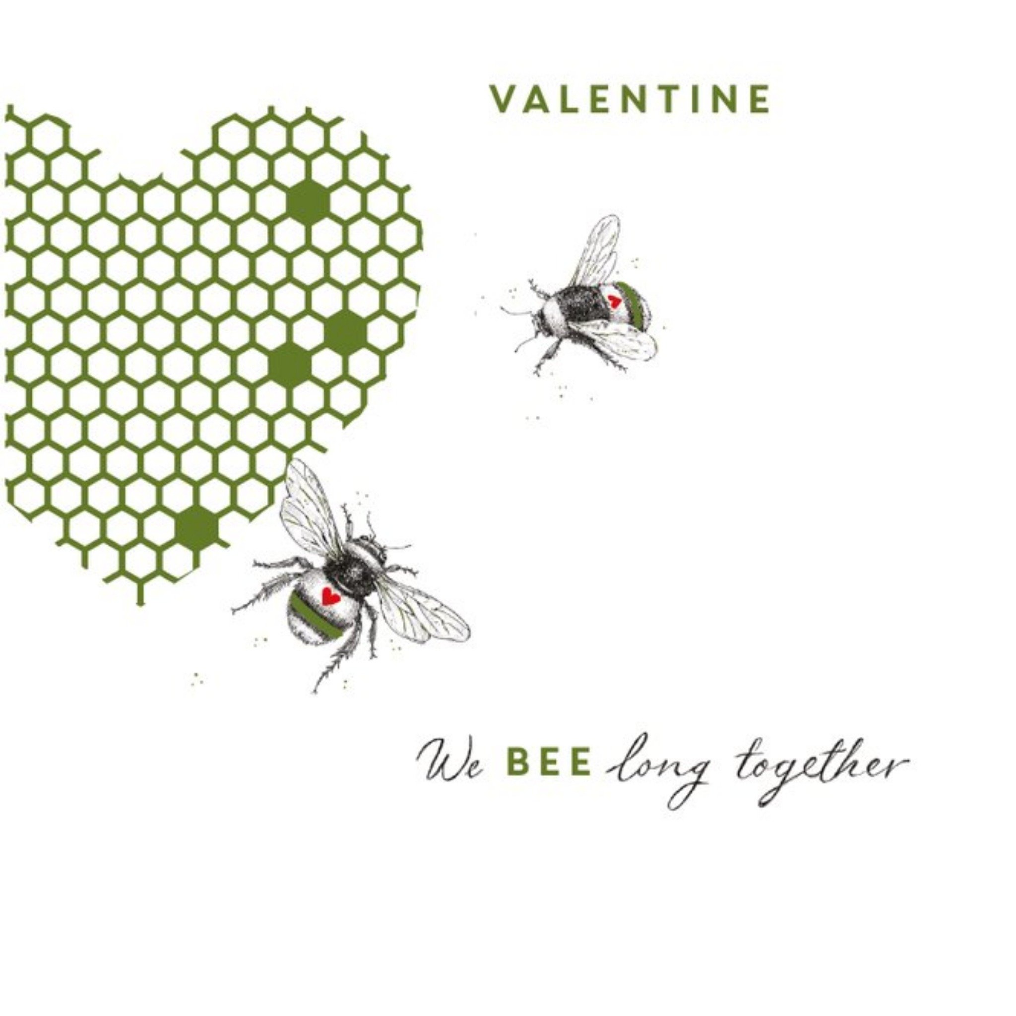Ling Design Ling We Bee Long Together Valentine's Day Card, Large