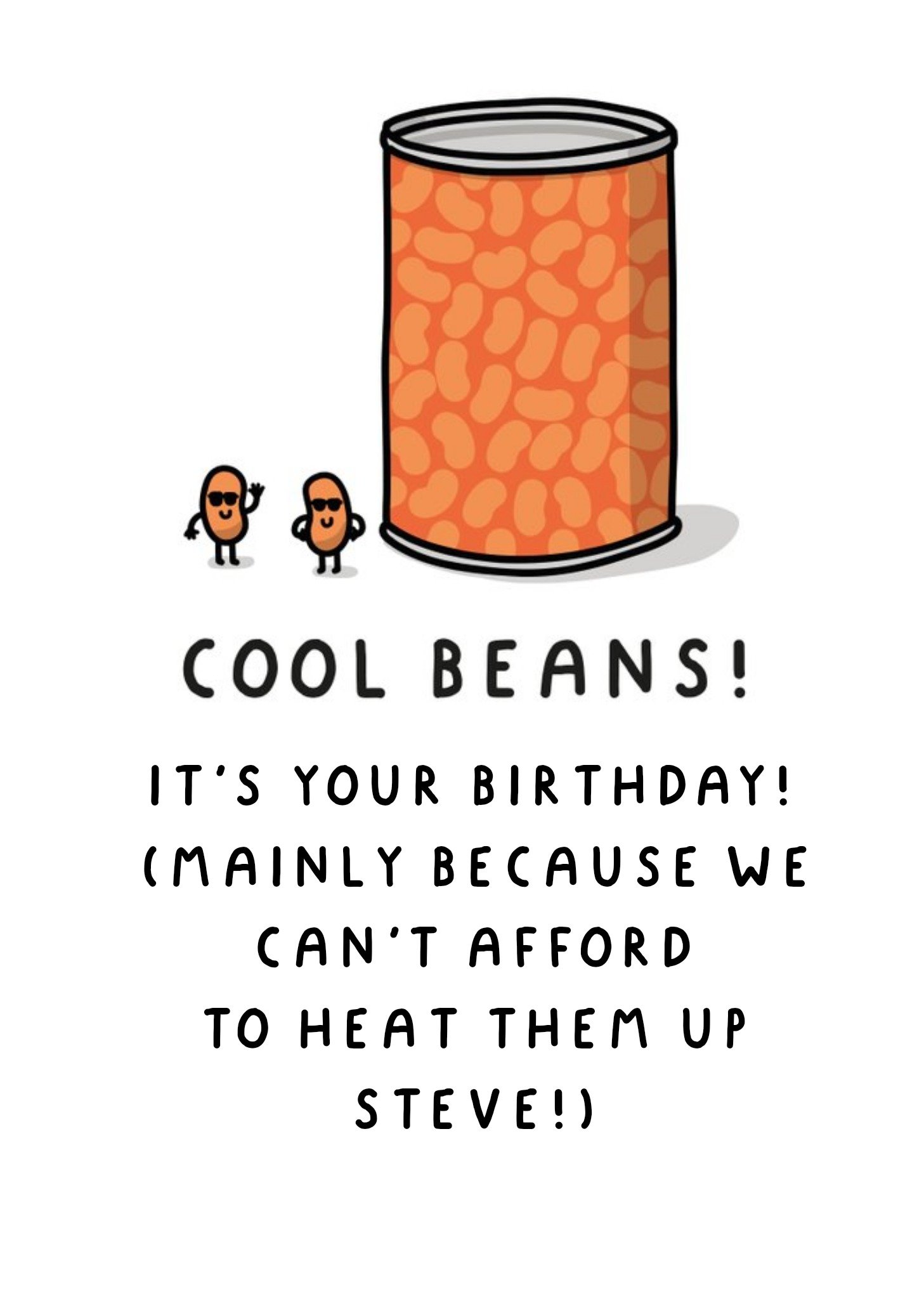 Moonpig Cool Beans Inflation Card, Large