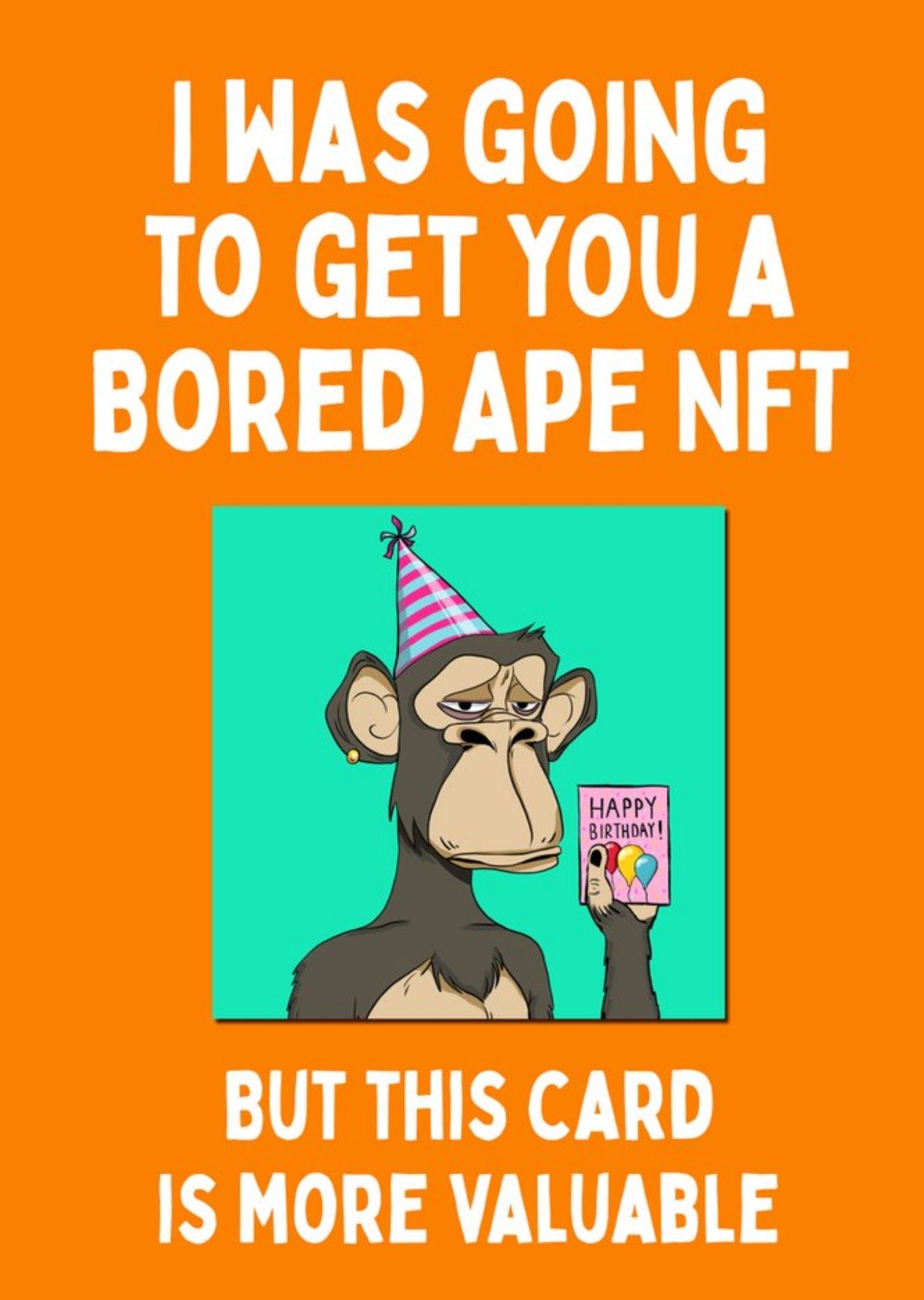 Moonpig Bored Ape Nft Funny Card, Large