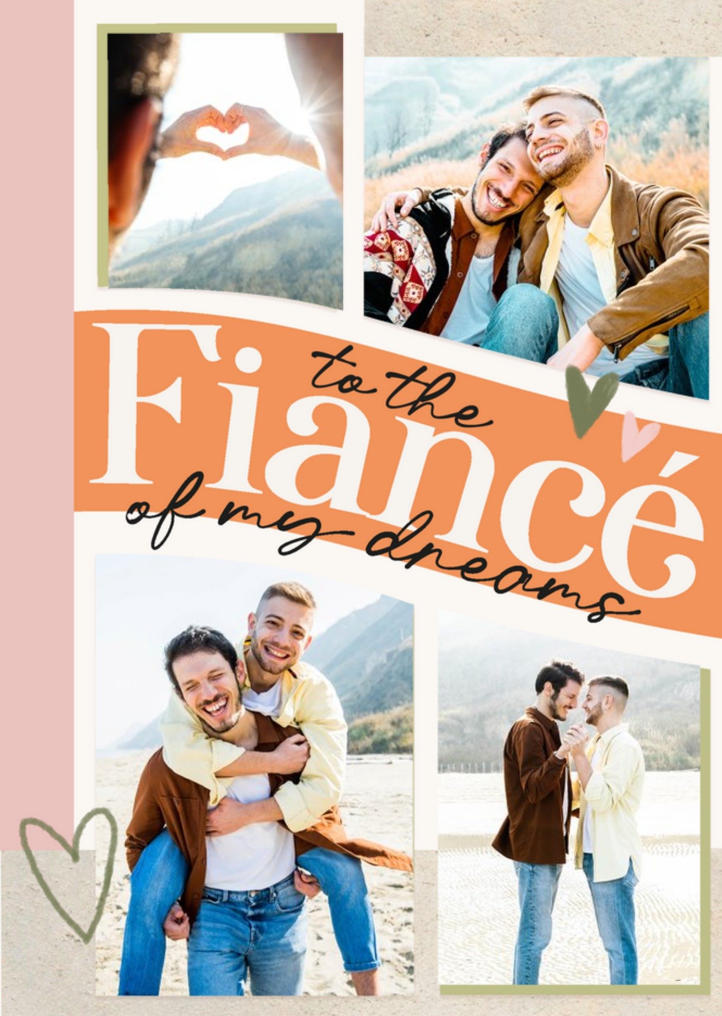 Multiple Photo Frames Fiancé Of My Dreams Photo Upload Valentine's Day Card Ecard