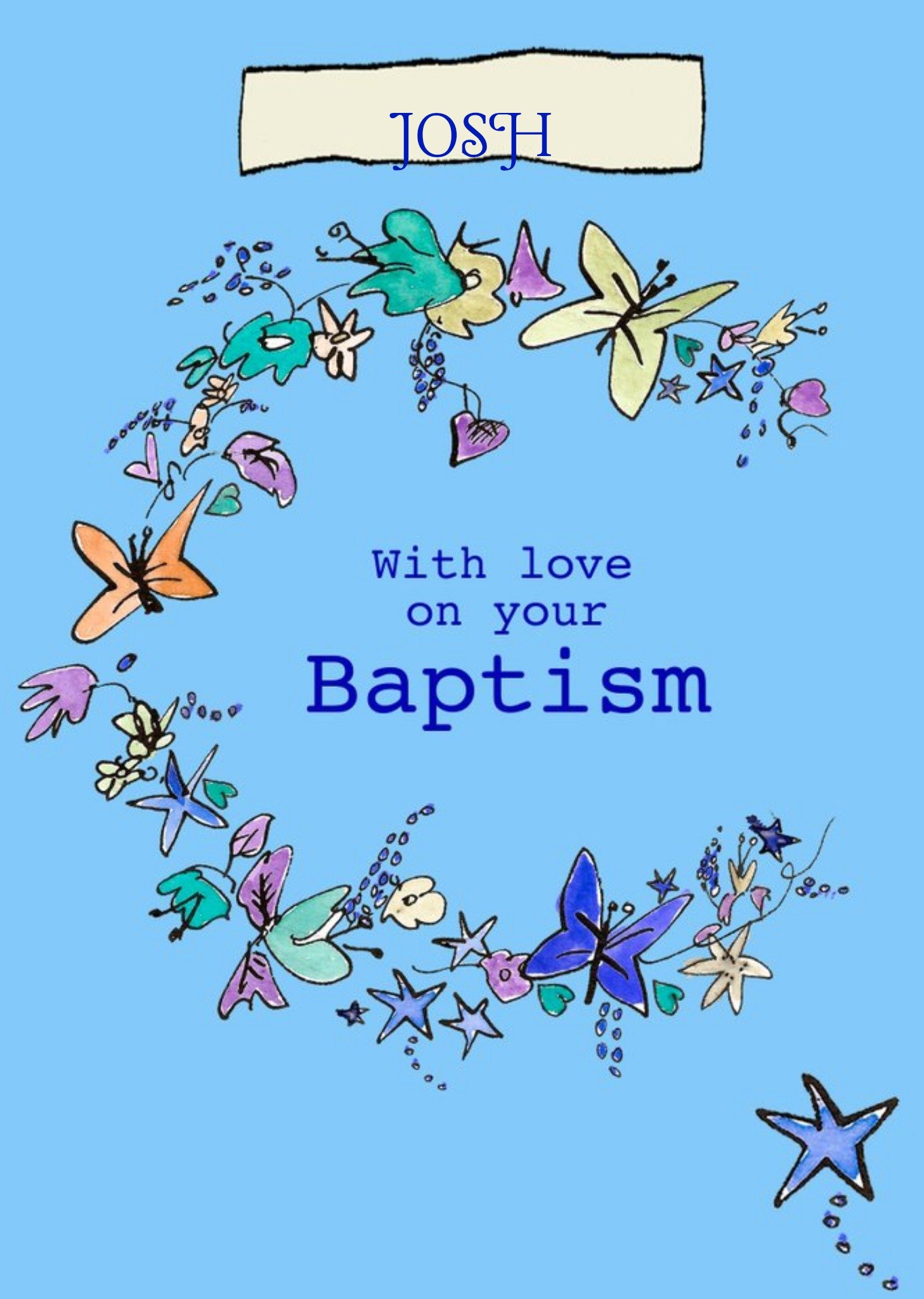Moonpig With Love On Your Baptism Card, Large