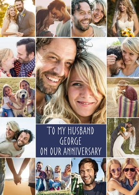 Happy Anniversary photo upload Card To my Husband