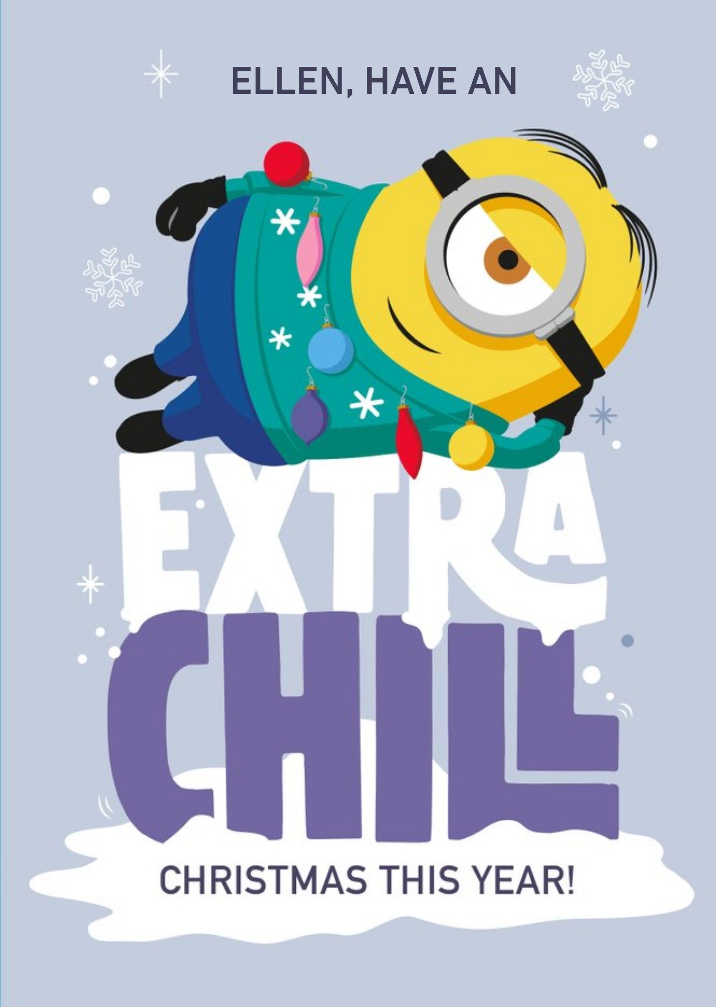 Despicable Me Minions Super Chill Christmas Card, Large