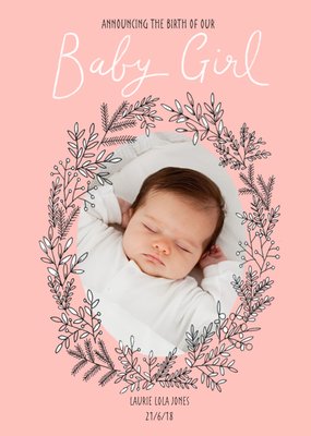 Announcing Our Baby Girl Photo Upload Card