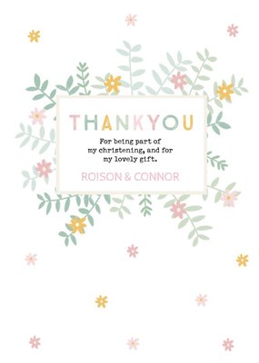 Cute thoughtful Thanks for being part of my Christening Thank You Card