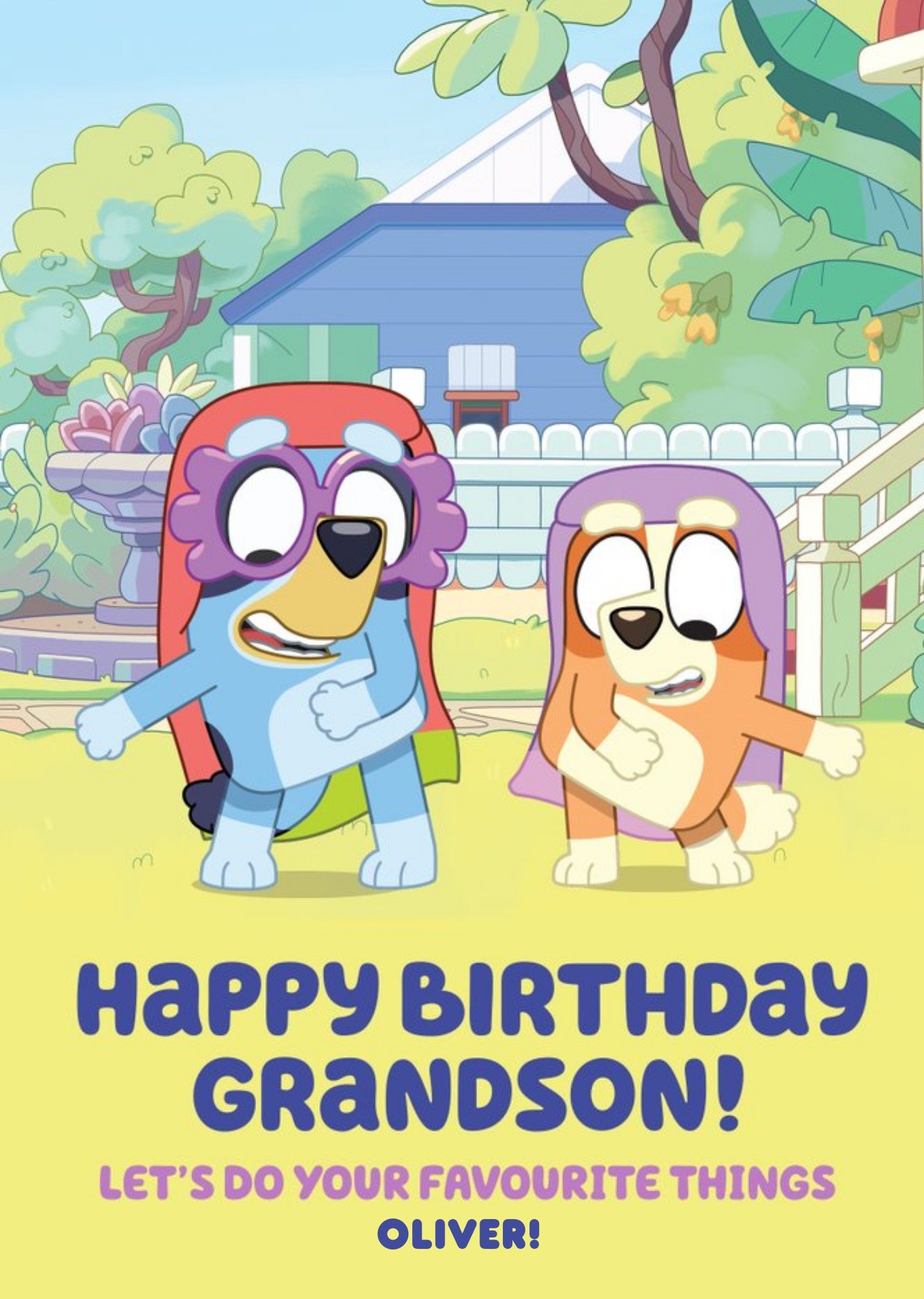 Bbc Bluey And Bingo Do Your Favourite Things Birthday Card