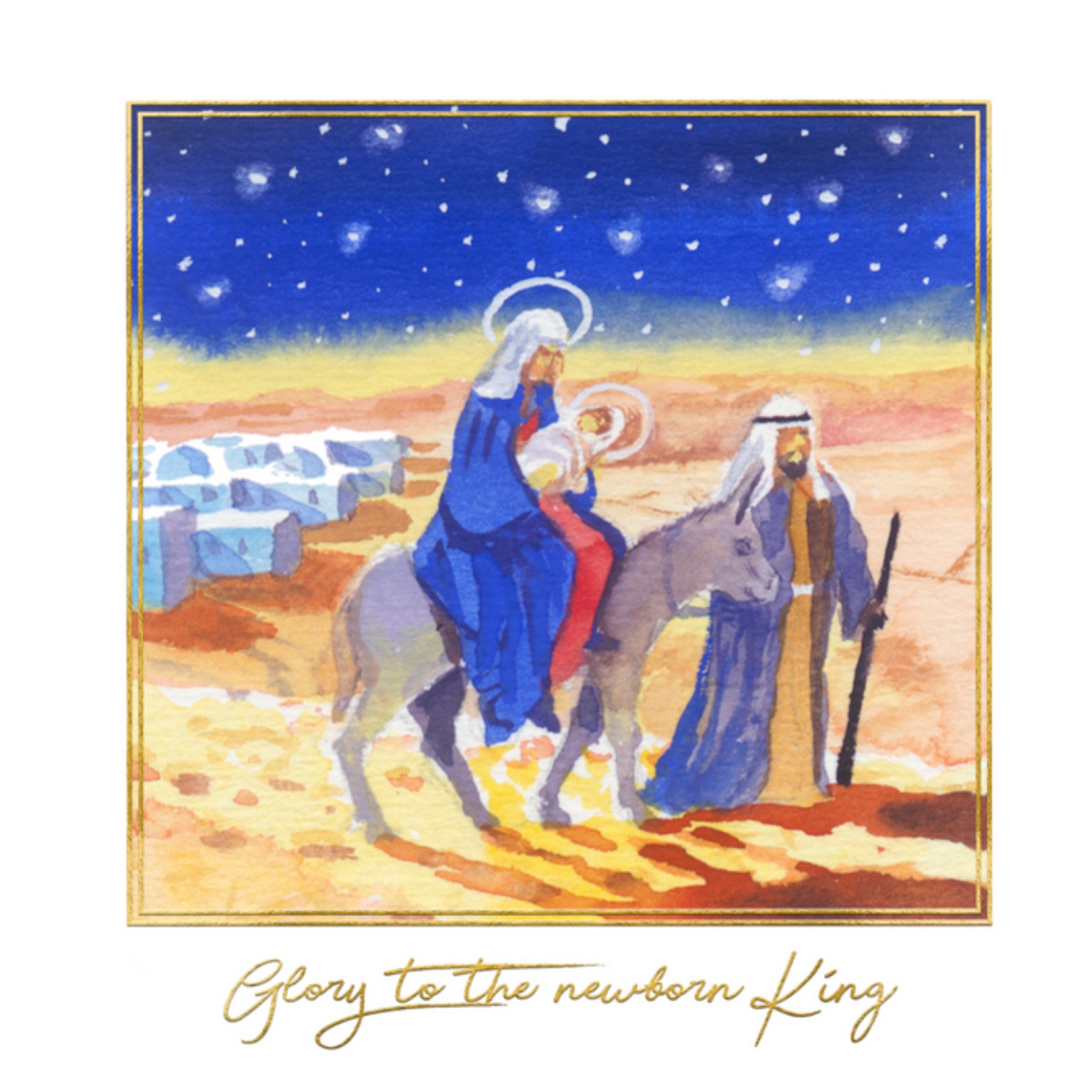 Moonpig Glory To The Newborn King Card, Square