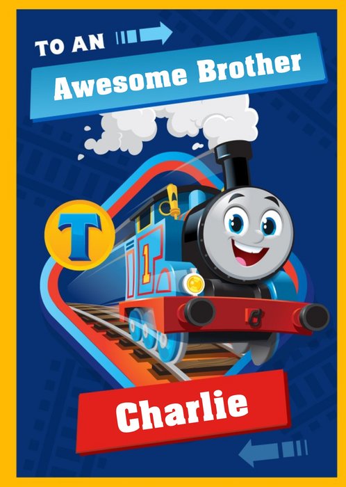 Thomas And Friends Awesome Brother Birthday Card