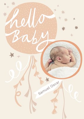 Stella Isaac Hello Baby Photo Upload Birthday Card