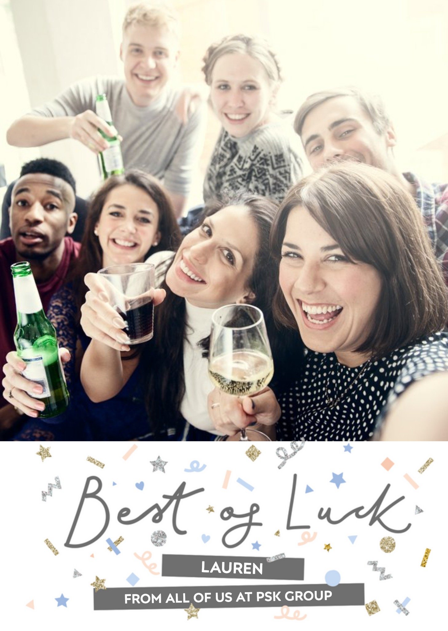 Photo Upload Best Of Luck Card Ecard