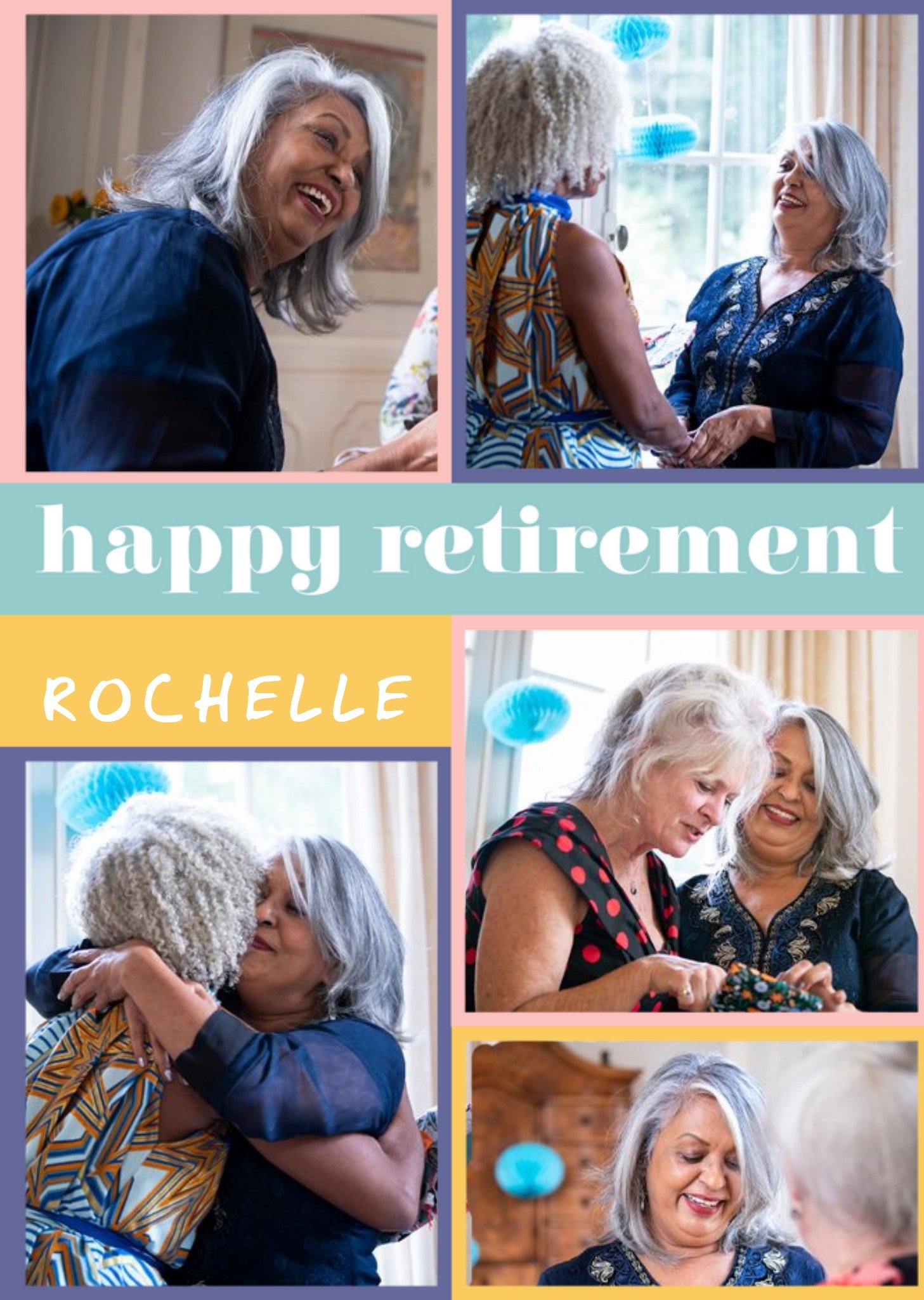 Moonpig Euphoria Happy Retirement Personalised Photo Upload Card, Large