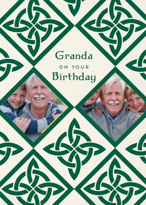 Pigment Irish Illustration Photo Upload Celtic Grandad Birthday Card
