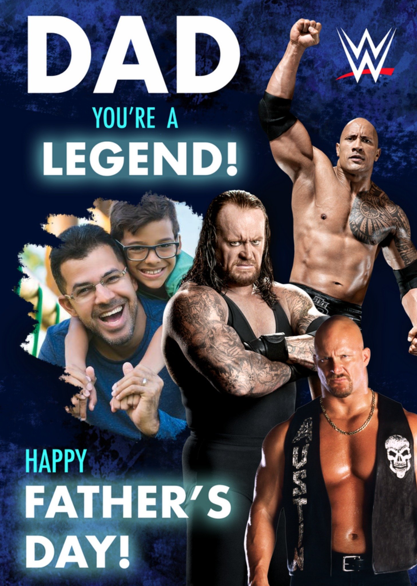 Wwe Dad You Are A Legend Photo Upload Card, Large