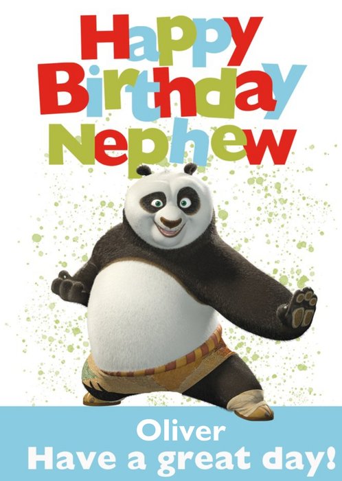 Kung Fu Panda Nephew Birthday Card