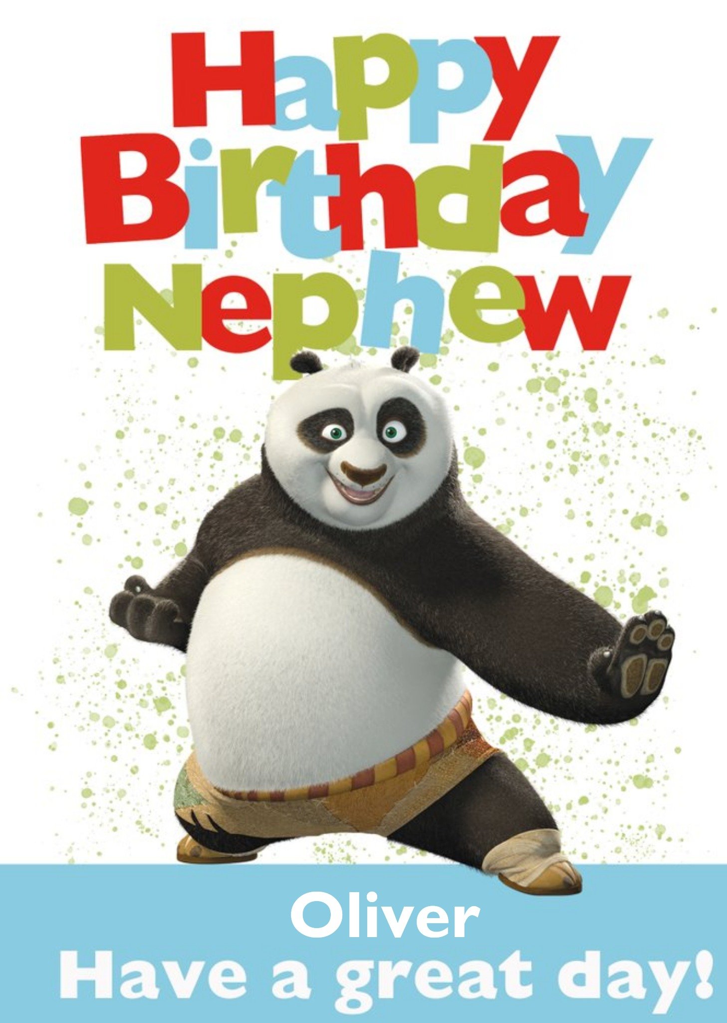 Moonpig Kung Fu Panda Nephew Birthday Card, Large
