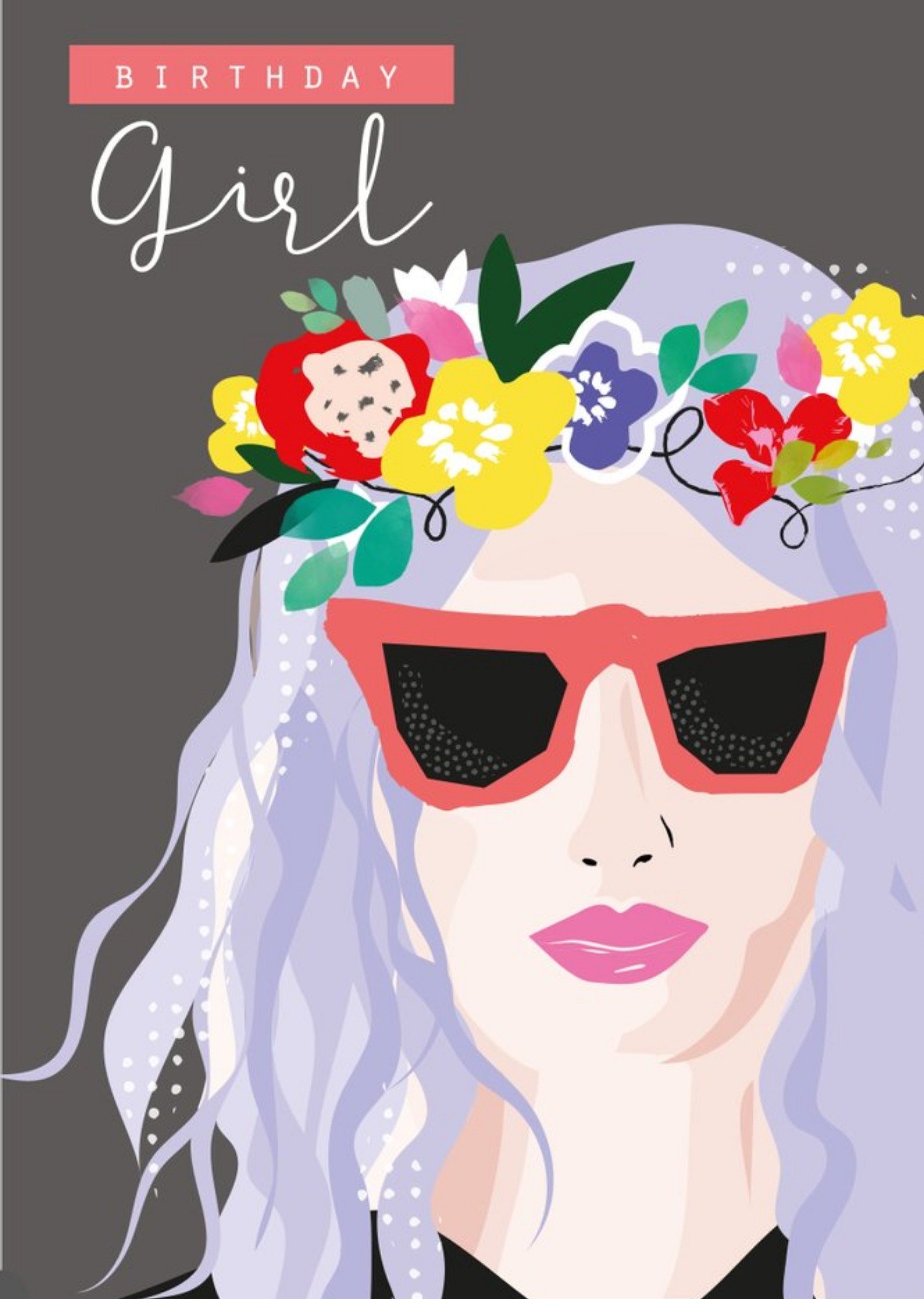 Birthday Girl Illustration Card Ecard