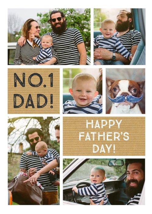 No. 1 Dad Photo Upload Father's Day Card