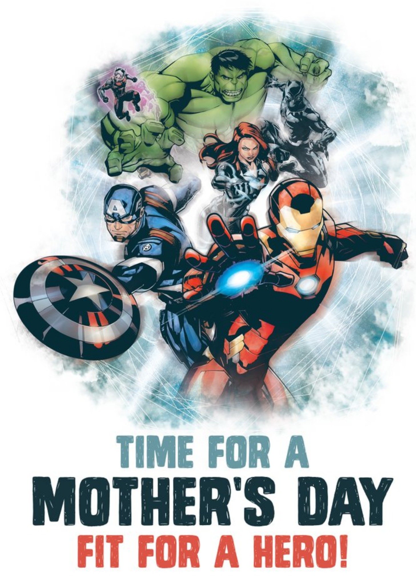 Disney Marvel Avengers Sketch Style Mother's Day Card Ecard