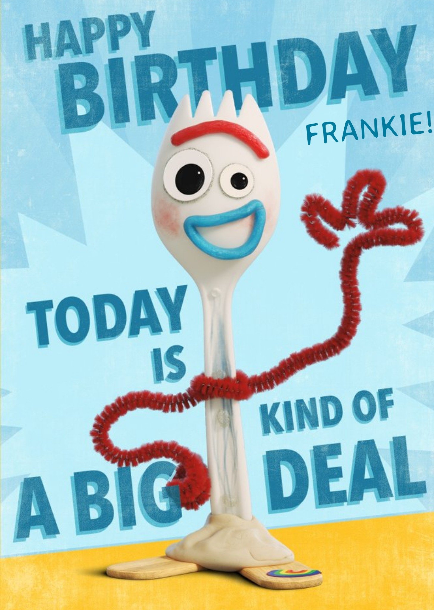 Toy Story 4 Forky Birthday Card Today Is Kind Of A Big Deal Ecard