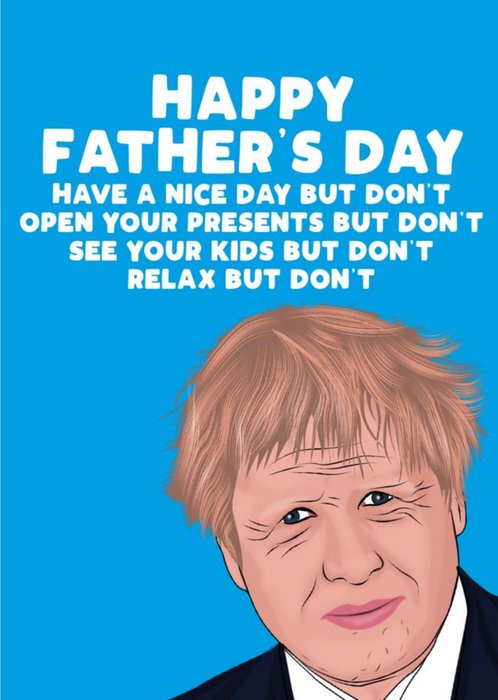 Funny Boris Lockdown Father's Day Card