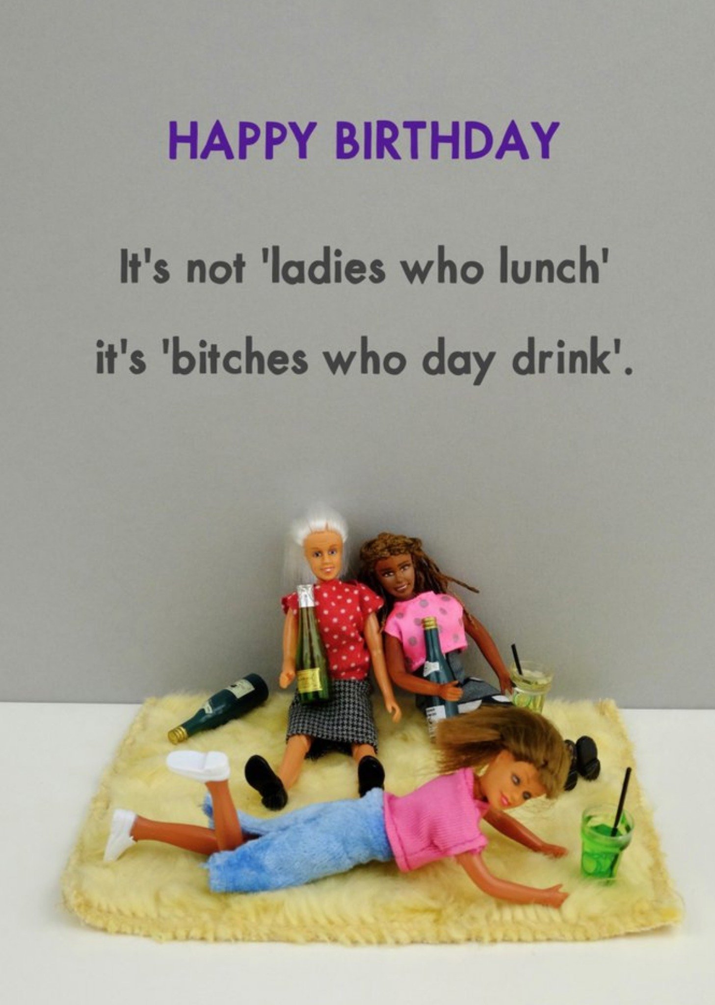 Bold And Bright Funny Its Not Ladies Who Lunch Card