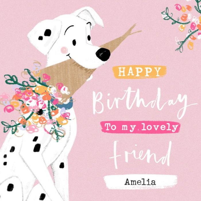 Disney 101 Dalmatians Lovely Friend Birthday Card
