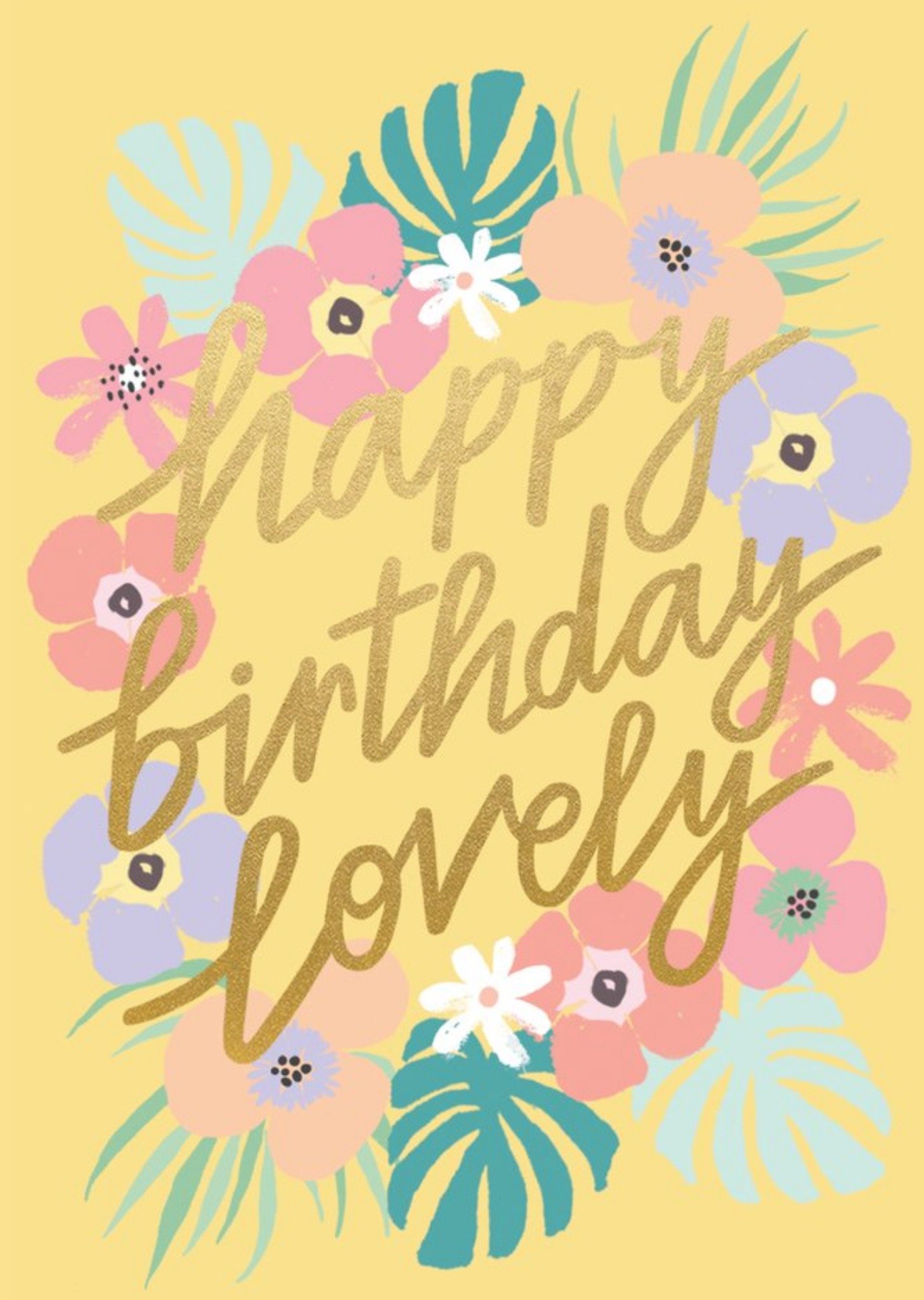 Sadler Jones Floral Happy Birthday Lovely Card Ecard