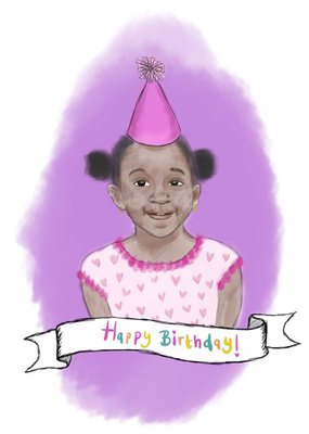 KitsCH Noir Girl Birthday Card