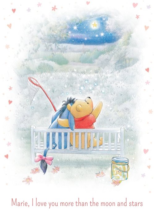 Disney Winnie The Pooh Love You More Than The Moon And Stars Card | Moonpig