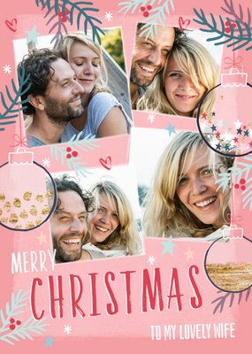 Merry Christmas To My Lovely Wife Photo Upload Christmas Card