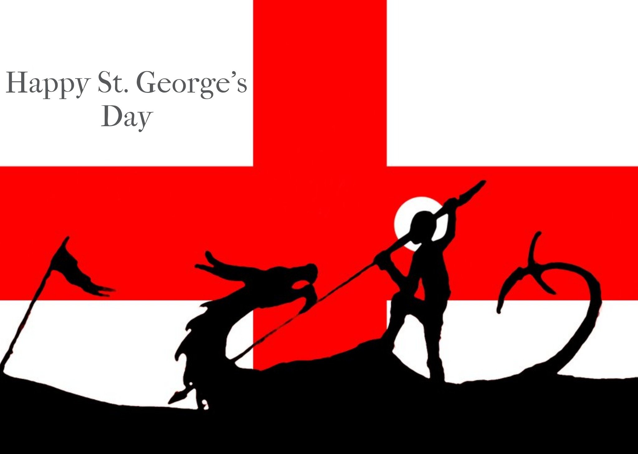 Moonpig Personalised Saint George's Day Card, Large
