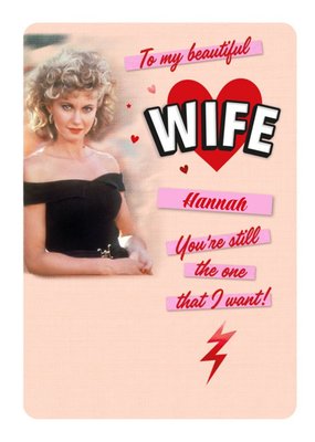 Grease Sandy Beautiful Wife Anniversary Card