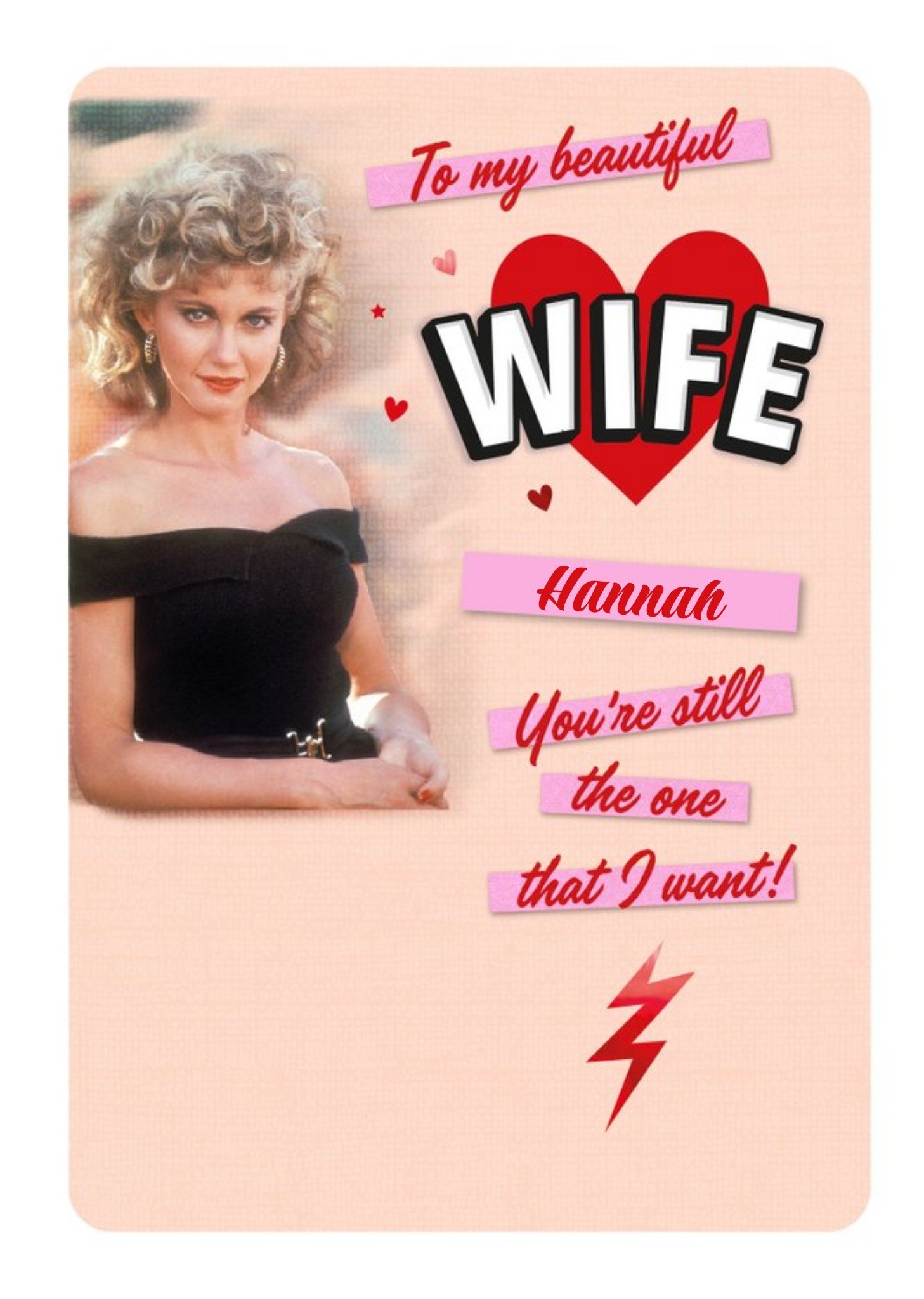 Grease Sandy Beautiful Wife Anniversary Card Ecard