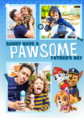 Paw Patrol Daddy Have A Pawsome Father's Day Photo Upload Card