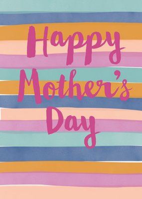 Happy Mother's Day Striped Card
