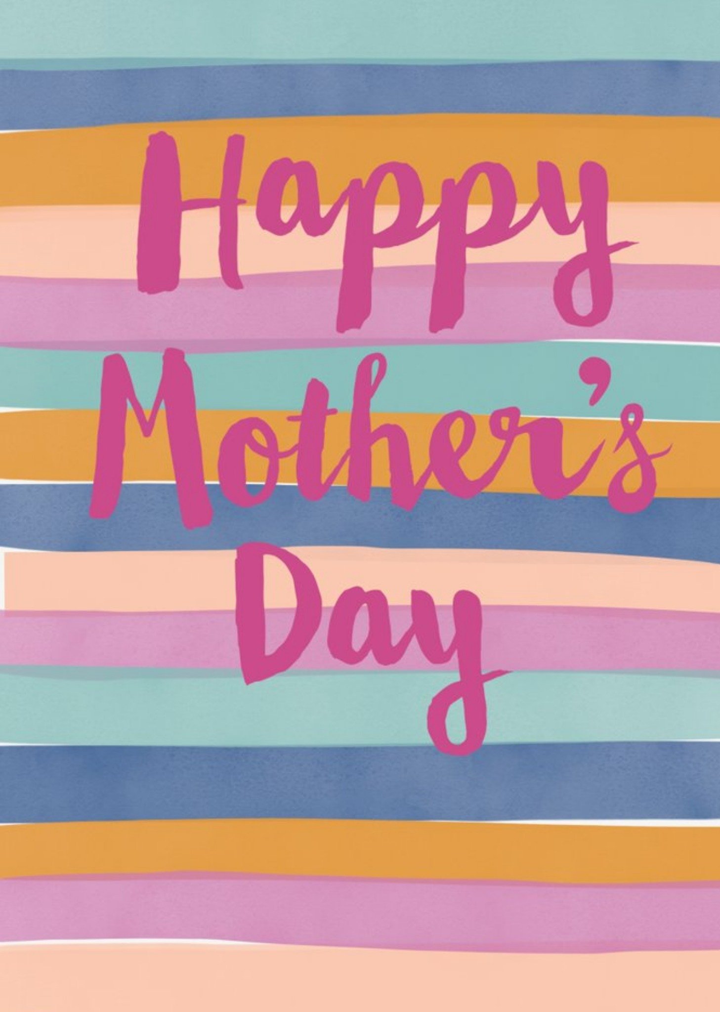Moonpig Happy Mother's Day Striped Card Ecard