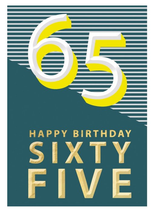 65 Happy Birthday Block Colour Card