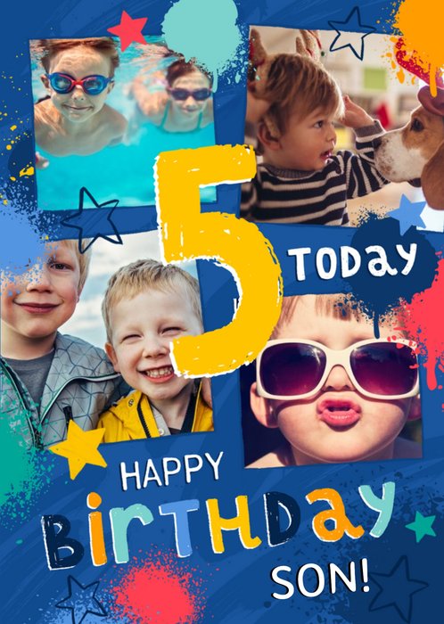 Studio Sundae 5 Today Happy Birthday Son Birthday Photo Upload Card