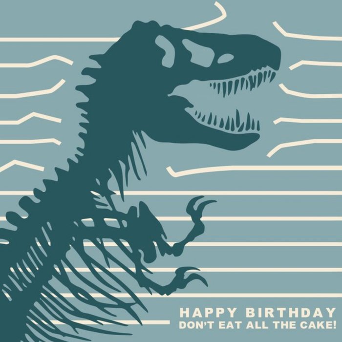 Jurassic Park All The Cake Birthay Card
